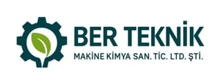 BER TEKNİK logo featuring a gear with a green leaf symbolizing industrial chemical company